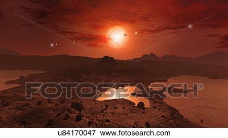The View from Trappist-1f View Large Photo Image Stock Photo - The View from Trappist-1f. Fotosearch