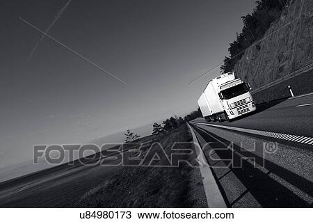 Truck on highway View Large Photo Image Stock Image - Truck on highway. Fotosearch