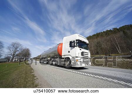 Truck on highway View Large Photo Image Stock Photo - Truck on highway. Fotosearch