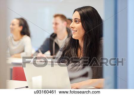 Stock Image - University students in class. Fotosearch