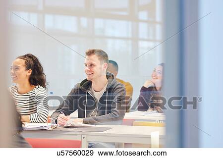 Stock Photo - University students in class. Fotosearch