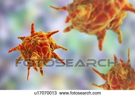 Stock Image - Virus particle, illustration. Fotosearch