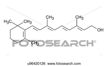 Stock Photograph - Vitamin A, skeletal formula. Fotosearch