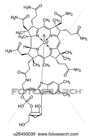 Vitamin B12 (cobalamin), skeletal formula View Large Photo Image Stock Photo - Vitamin B12 (cobalamin), skeletal formula. Fotosearch