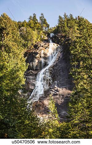 Waterfall, Shannon Falls Provincial Park, Squamish, British Columbia, Canada View Large Photo Image Stock Photograph - Waterfall, Shannon Falls Provincial Park, Squamish, British Columbia, Canada. Fotosearch