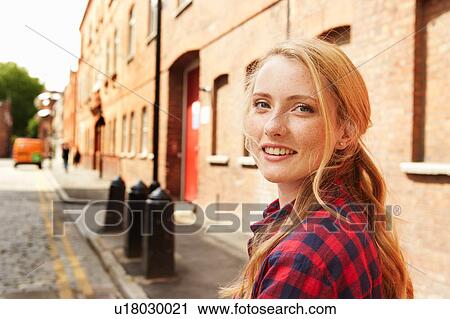 Woman in street, London, UK View Large Photo Image Stock Image - Woman in street, London, UK. Fotosearch