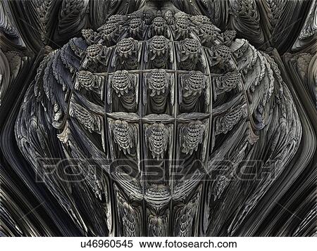 Stock Photography - 3D fractal close-up. Computer-generated image of a three-dimensional fractal.. Fotosearch
