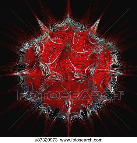 Stock Image - 3D fractal. Computer-generated image of a three-dimensional fractal.. Fotosearch