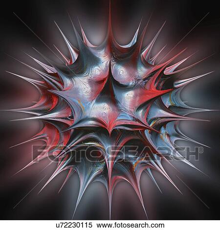 Stock Photography - 3D fractal. Computer-generated image of a three-dimensional fractal.. Fotosearch