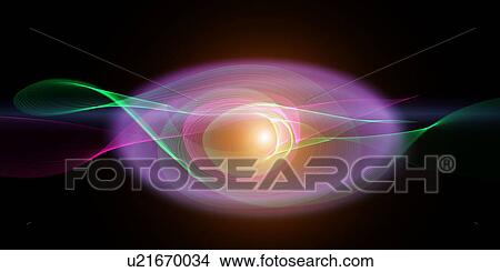Picture - Brightly coloured swirls, illustration.. Fotosearch