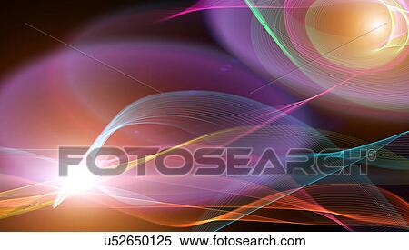 Stock Photography - Brightly coloured swirls, illustration.. Fotosearch