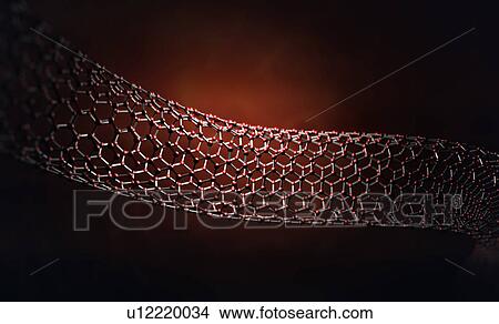 Carbon nanotube, illustration. View Large Photo Image Picture - Carbon nanotube, illustration.. Fotosearch