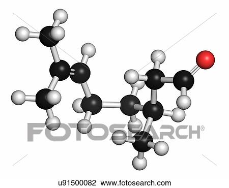 Citronellal citronella oil molecule. Used in insect repellents. Atoms are represented as spheres with conventional colour coding: hydrogen (white), carbon (grey), oxygen (red). View Large Photo Image Stock Image - Citronellal citronella oil molecule. Used in insect repellents. Atoms are represented as spheres with conventional colour coding: hydrogen (white), carbon (grey), oxygen (red).. Fotosearch