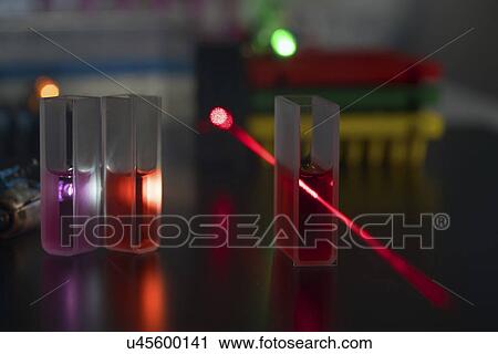Cuvette with red laser beam. View Large Photo Image Stock Image - Cuvette with red laser beam.. Fotosearch