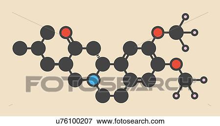 Deutetrabenazine Huntington disease drug molecule. Stylized skeletal formula (chemical structure): Atoms are shown as color-coded circles: hydrogen (hidden), carbon (grey), nitrogen (blue), oxygen (red), deuterium (pink). View Large Photo Image Stock Photo - Deutetrabenazine Huntington disease drug molecule. Stylized skeletal formula (chemical structure): Atoms are shown as color-coded circles: hydrogen (hidden), carbon (grey), nitrogen (blue), oxygen (red), deuterium (pink).. Fotosearch
