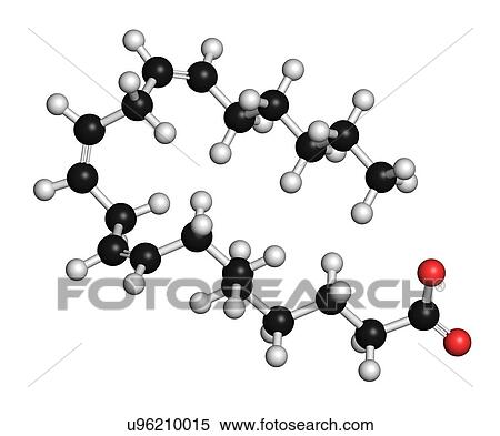 Dihomo-gamma-linolenic acid (DGLA) fatty acid molecule. Omega 6-fatty acid that is produced in the body from gamma-linolenic acid. 3D rendering. Atoms are represented as spheres with conventional colour coding: hydrogen (white), carbon (black), oxygen... View Large Photo Image Stock Photography - Dihomo-gamma-linolenic acid (DGLA) fatty acid molecule. Omega 6-fatty acid that is produced in the body from gamma-linolenic acid. 3D rendering. Atoms are represented as spheres with conventional colour coding: hydrogen (white), carbon (black), oxygen.... Fotosearch