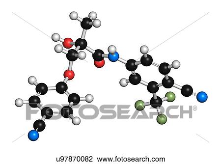 Enobosarm drug molecule. Selective androgen receptor modulator (SARM) that is also used in sports doping. 3D rendering. Atoms are represented as spheres with conventional colour coding: hydrogen (white), carbon (black), nitrogen (blue), oxygen (red),... View Large Photo Image Stock Image - Enobosarm drug molecule. Selective androgen receptor modulator (SARM) that is also used in sports doping. 3D rendering. Atoms are represented as spheres with conventional colour coding: hydrogen (white), carbon (black), nitrogen (blue), oxygen (red),.... Fotosearch
