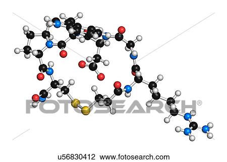 Eptifibatide anticoagulant drug molecule. 3D rendering. Atoms are represented as spheres with conventional colour coding: hydrogen (white), carbon (black), nitrogen (blue), oxygen (red), sulfur (yellow). View Large Photo Image Stock Image - Eptifibatide anticoagulant drug molecule. 3D rendering. Atoms are represented as spheres with conventional colour coding: hydrogen (white), carbon (black), nitrogen (blue), oxygen (red), sulfur (yellow).. Fotosearch