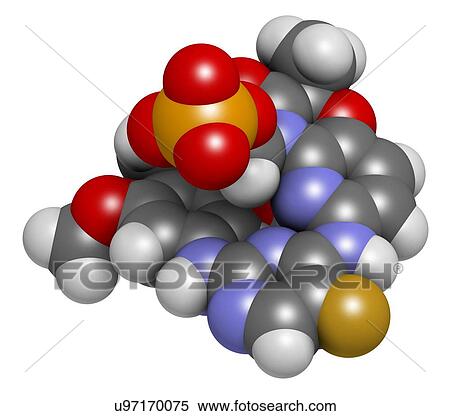 Fostamatinib rheumatoid arthritis drug molecule (Syk inhibitor). 3D rendering. Atoms are represented as spheres with conventional colour coding: hydrogen (white), carbon (grey), nitrogen (blue), oxygen (red), fluorine (gold), phosphorus (orange). View Large Photo Image Stock Photography - Fostamatinib rheumatoid arthritis drug molecule (Syk inhibitor). 3D rendering. Atoms are represented as spheres with conventional colour coding: hydrogen (white), carbon (grey), nitrogen (blue), oxygen (red), fluorine (gold), phosphorus (orange).. Fotosearch