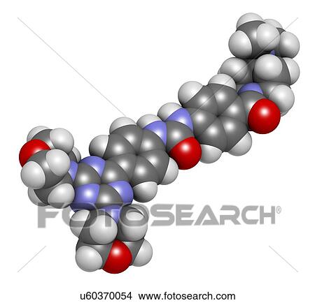 Gedatolisib cancer drug molecule. 3D rendering. Atoms are represented as spheres with conventional colour coding: hydrogen (white), carbon (grey), nitrogen (blue), oxygen (red). View Large Photo Image Picture - Gedatolisib cancer drug molecule. 3D rendering. Atoms are represented as spheres with conventional colour coding: hydrogen (white), carbon (grey), nitrogen (blue), oxygen (red).. Fotosearch