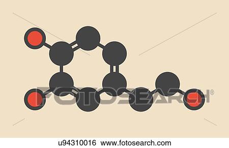 Stock Photograph - Hydroxytyrosol olive oil antioxidant molecule. Stylized skeletal formula (chemical structure): Atoms are shown as color-coded circles: hydrogen (hidden), carbon (grey), oxygen (red).. Fotosearch