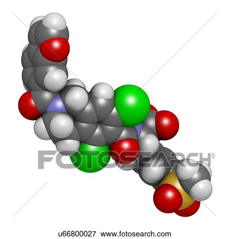 Lifitegrast drug molecule. Used in the treatment of keratoconjunctivitis sicca. 3D rendering. Atoms are represented as spheres with conventional colour coding: hydrogen (white), carbon (grey), nitrogen (blue), oxygen (red), sulfur (yellow), chlorine... View Large Photo Image Stock Photo - Lifitegrast drug molecule. Used in the treatment of keratoconjunctivitis sicca. 3D rendering. Atoms are represented as spheres with conventional colour coding: hydrogen (white), carbon (grey), nitrogen (blue), oxygen (red), sulfur (yellow), chlorine.... Fotosearch