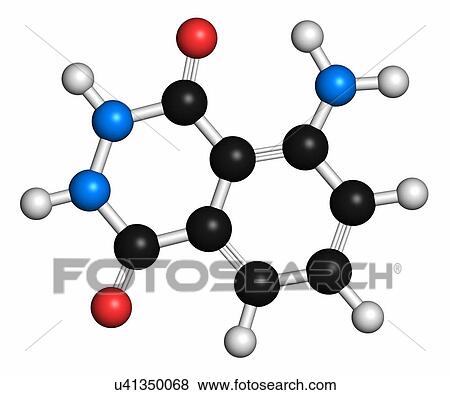 Stock Photo - Luminol chemiluminescent molecule. Used to detect blood at crime scenes. Atoms are represented as spheres with conventional colour coding: hydrogen (white), carbon (grey), oxygen (red), nitrogen (blue).. Fotosearch