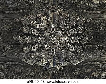 Stock Photo - Mandelbulb fractal close-up. Computer-generated image of a three-dimensional analogue derived form a Mandelbrot Set using spherical coordinates.. Fotosearch