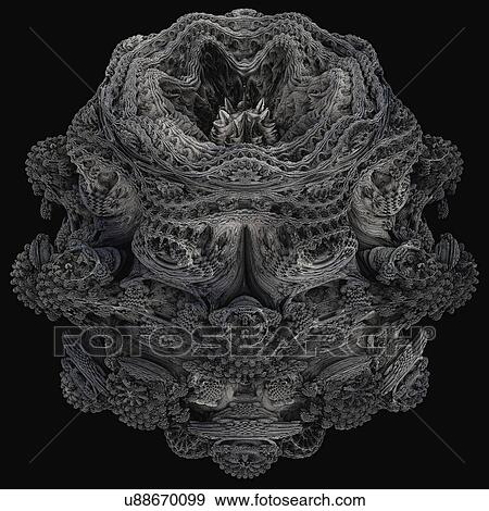 Stock Photo - Mandelbulb fractal. Computer-generated image of a three-dimensional analogue derived form a Mandelbrot Set using spherical coordinates.. Fotosearch