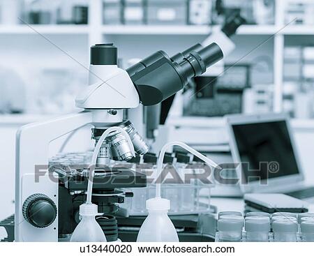 Microscope and scientific equipment in the laboratory. View Large Photo Image Stock Image - Microscope and scientific equipment in the laboratory.. Fotosearch