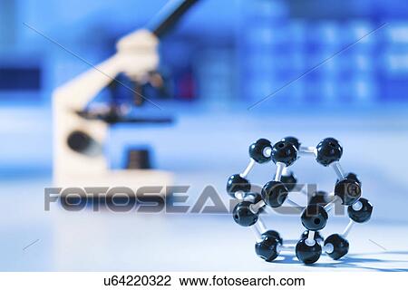 Stock Image - Molecular model, close up.. Fotosearch