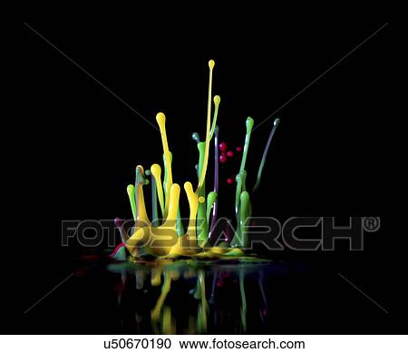 Multicoloured splashes against a black background, View Large Photo Image Stock Image - Multicoloured splashes against a black background,. Fotosearch