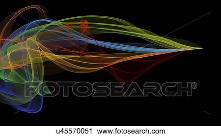 Multicoloured swirls and lines against a black background, illustration. View Large Photo Image Stock Image - Multicoloured swirls and lines against a black background, illustration.. Fotosearch