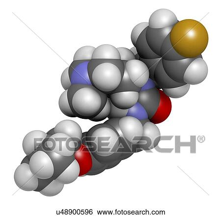 Pimavanserin atypical antipsychotic drug molecule. 3D rendering. Atoms are represented as spheres with conventional colour coding: hydrogen (white), carbon (grey), nitrogen (blue), oxygen (red), fluorine (gold). View Large Photo Image Stock Photograph - Pimavanserin atypical antipsychotic drug molecule. 3D rendering. Atoms are represented as spheres with conventional colour coding: hydrogen (white), carbon (grey), nitrogen (blue), oxygen (red), fluorine (gold).. Fotosearch