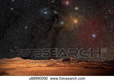 Stock Image - Planet surface with stars.. Fotosearch