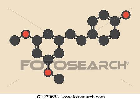Pterostilbene molecule. Stylized skeletal formula (chemical structure): Atoms are shown as color-coded circles: hydrogen (hidden), carbon (grey), oxygen (red). View Large Photo Image Stock Image - Pterostilbene molecule. Stylized skeletal formula (chemical structure): Atoms are shown as color-coded circles: hydrogen (hidden), carbon (grey), oxygen (red).. Fotosearch