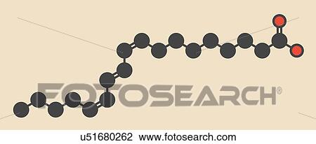 Punicic acid (trichosanic acid) molecule. Fatty acid present in pomegranate (Punica granatum). Stylized skeletal formula (chemical structure): Atoms are shown as color-coded circles: hydrogen (hidden), carbon (grey), oxygen (red). View Large Photo Image Stock Image - Punicic acid (trichosanic acid) molecule. Fatty acid present in pomegranate (Punica granatum). Stylized skeletal formula (chemical structure): Atoms are shown as color-coded circles: hydrogen (hidden), carbon (grey), oxygen (red).. Fotosearch