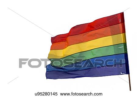 Stock Photography - Rainbow gay pride flag on a white background.. Fotosearch