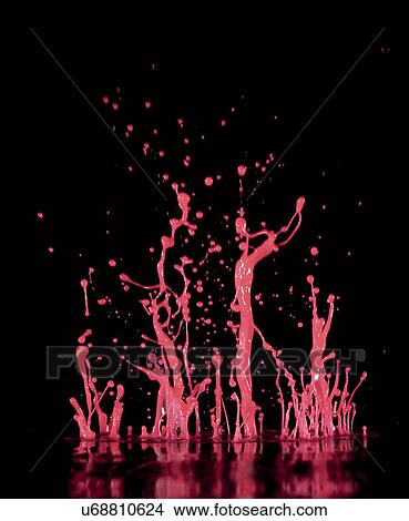 Red splashes against a black background, View Large Photo Image Picture - Red splashes against a black background,. Fotosearch