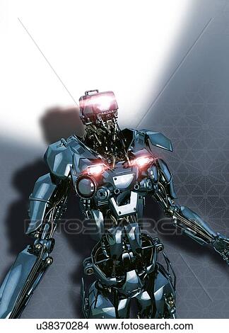 Robot, illustration. View Large Photo Image Picture - Robot, illustration.. Fotosearch