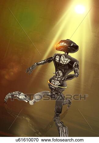 Stock Image - Robot, illustration.. Fotosearch