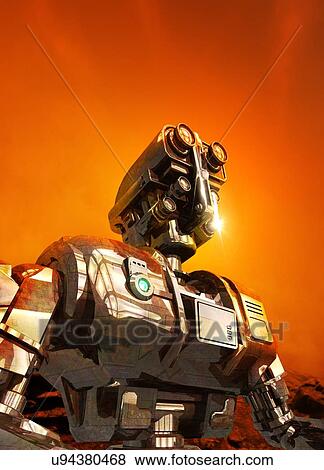 Robot, illustration. View Large Photo Image Stock Photo - Robot, illustration.. Fotosearch