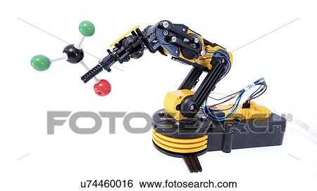 Robotic arm holding molecular model, studio shot. View Large Photo Image Stock Photograph - Robotic arm holding molecular model, studio shot.. Fotosearch