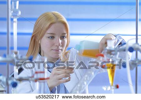 Stock Photo - Scientist working in the chemical laboratory. Fotosearch