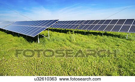 Stock Image - Solar farm.. Fotosearch