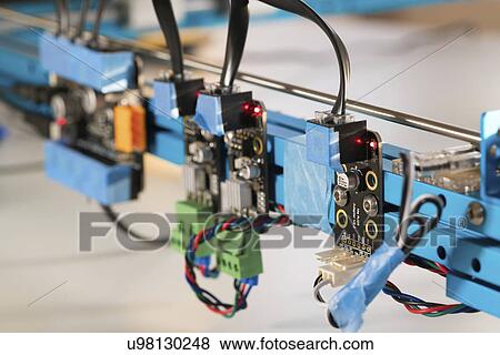 Stepper motor on industrial machine. View Large Photo Image Stock Photo - Stepper motor on industrial machine.. Fotosearch