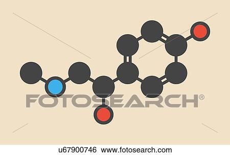 Synephrine herbal stimulant molecule. Present in several Citrus species. Stylized skeletal formula (chemical structure): Atoms are shown as color-coded circles: hydrogen (hidden), carbon (grey), oxygen (red), nitrogen (blue). View Large Photo Image Stock Photograph - Synephrine herbal stimulant molecule. Present in several Citrus species. Stylized skeletal formula (chemical structure): Atoms are shown as color-coded circles: hydrogen (hidden), carbon (grey), oxygen (red), nitrogen (blue).. Fotosearch
