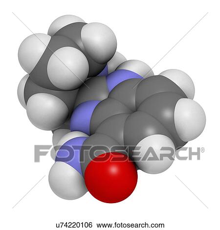 Veliparib cancer drug molecule (PARP inhibitor). 3D rendering. Atoms are represented as spheres with conventional colour coding: hydrogen (white), carbon (grey), nitrogen (blue), oxygen (red). View Large Photo Image Stock Photograph - Veliparib cancer drug molecule (PARP inhibitor). 3D rendering. Atoms are represented as spheres with conventional colour coding: hydrogen (white), carbon (grey), nitrogen (blue), oxygen (red).. Fotosearch