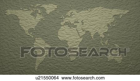 World map, illustration. View Large Photo Image Picture - World map, illustration.. Fotosearch