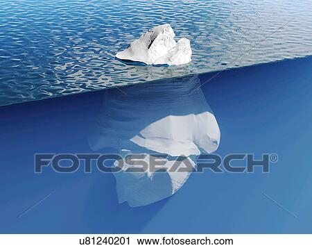 氷山の一角 概念 イラスト ストックイメージ U Fotosearch